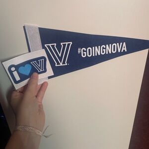Villanova University flag and sticker set